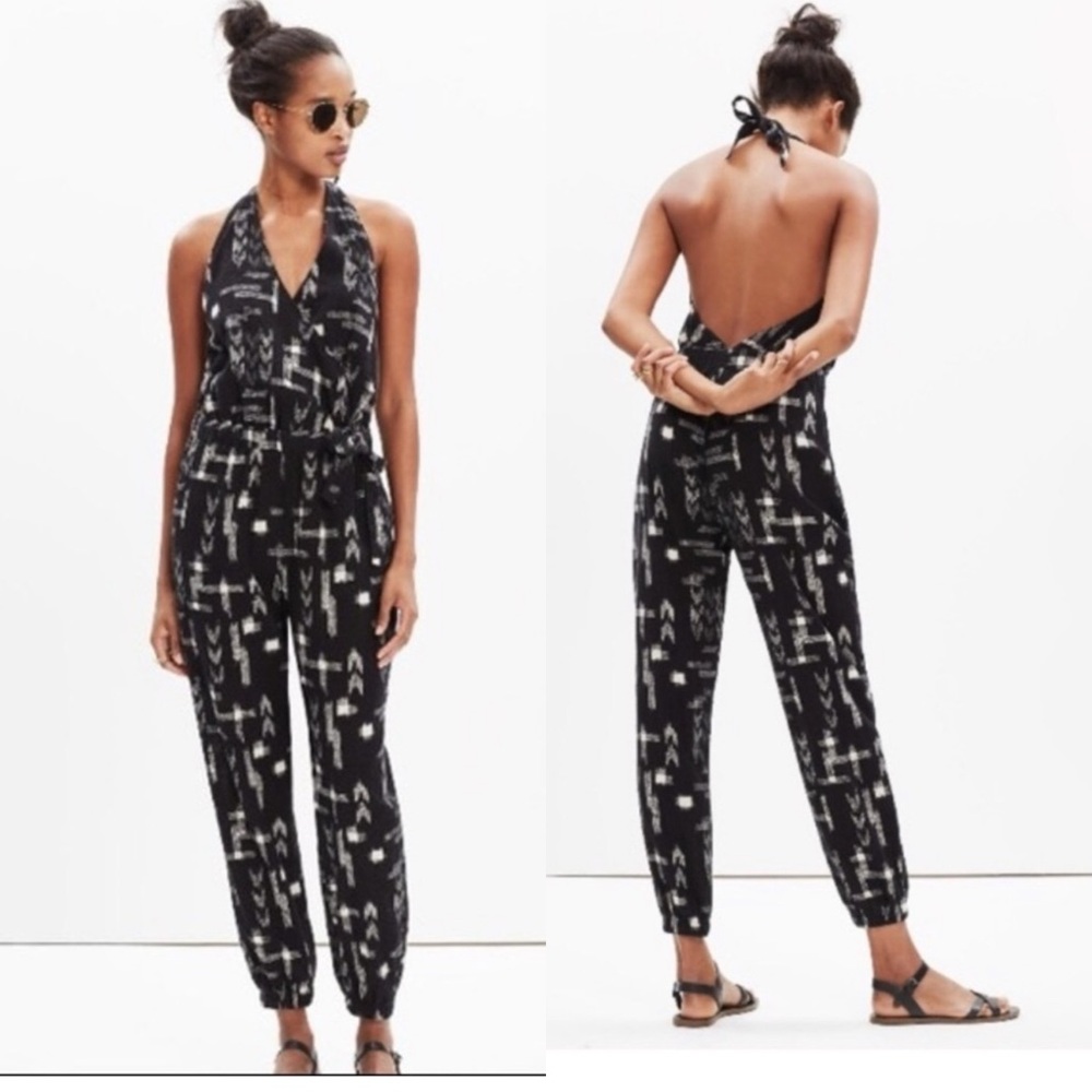 Madewell Halter Cotton Jumpsuit Tribal Desert Boho Festival Southwestern XXS